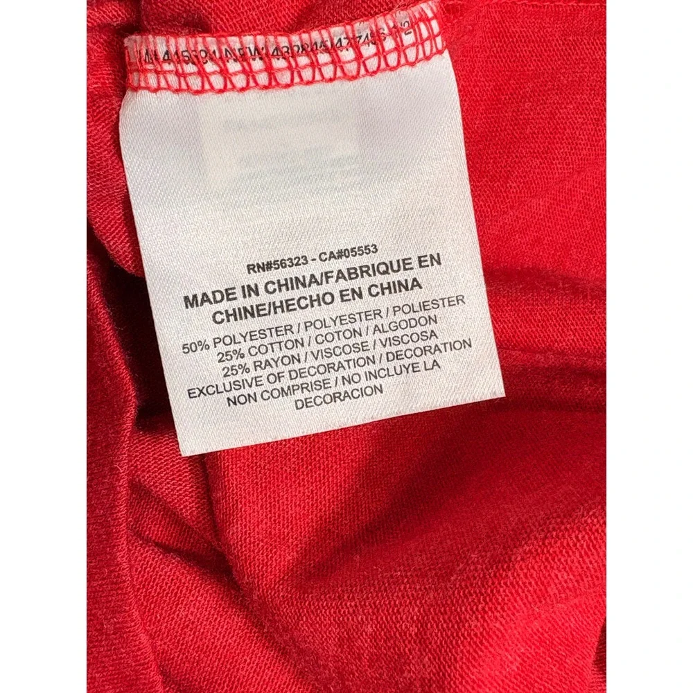 Nike‎ NFL New England Patriots Red Lets Turn It Up Graphic T-Shirt Womens Sz L